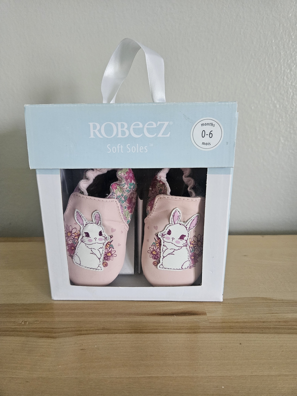 Robeez Pink Bunny Soft Sole Baby Shoes